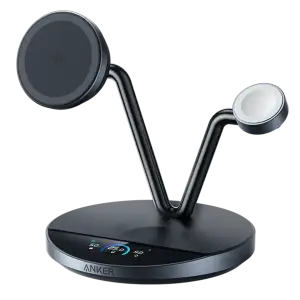 Беспроводное зарядное устройство для Anker Prime Wireless 3-in-1 25W AirCool Dock Stand Black (B25X7G11) UA