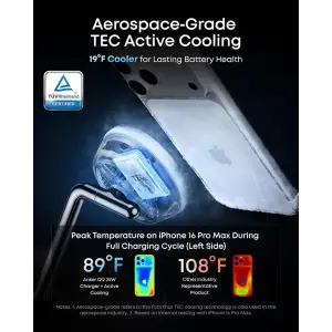 Беспроводное зарядное устройство для Anker Prime Wireless 3-in-1 25W AirCool Dock Stand Black (B25X7G11) UA