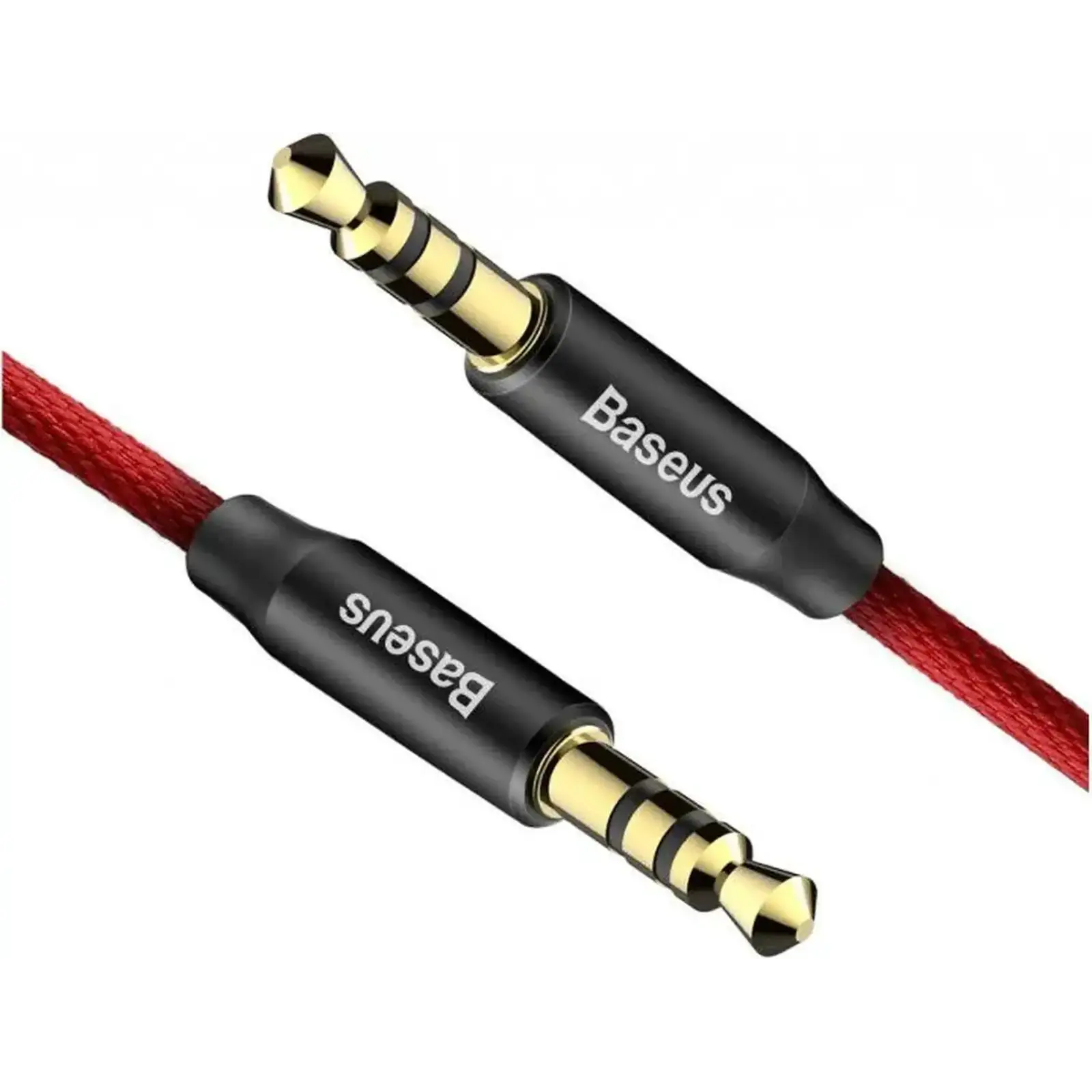 Кабель Baseus Audio Cable AUX 3.5mm Jack M30 Yiven 1m Red/Black (CAM30-B91)