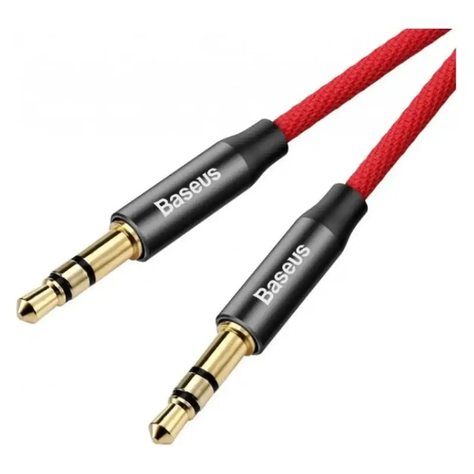 Кабель Baseus Audio Cable AUX 3.5mm Jack M30 Yiven 1m Red/Black (CAM30-B91)