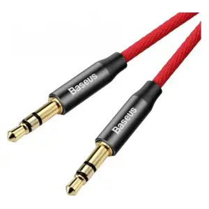 Кабель Baseus Audio Cable AUX 3.5mm Jack M30 Yiven 1m Red/Black (CAM30-B91)