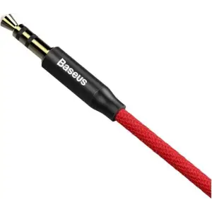 Кабель Baseus Audio Cable AUX 3.5mm Jack M30 Yiven 1m Red/Black (CAM30-B91)
