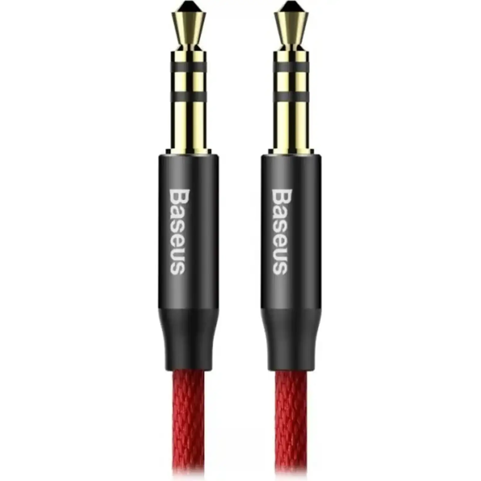 Кабель Baseus Audio Cable AUX 3.5mm Jack M30 Yiven 1m Red/Black (CAM30-B91)