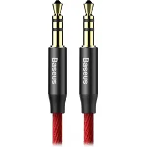 Кабель Baseus Audio Cable AUX 3.5mm Jack M30 Yiven 1m Red/Black (CAM30-B91)