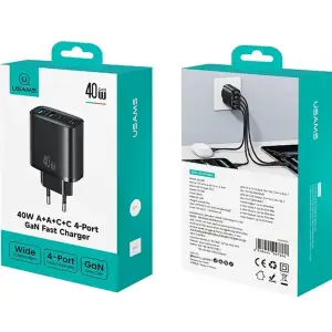 МЗП Usams CC330 T70 GaN 40W Black