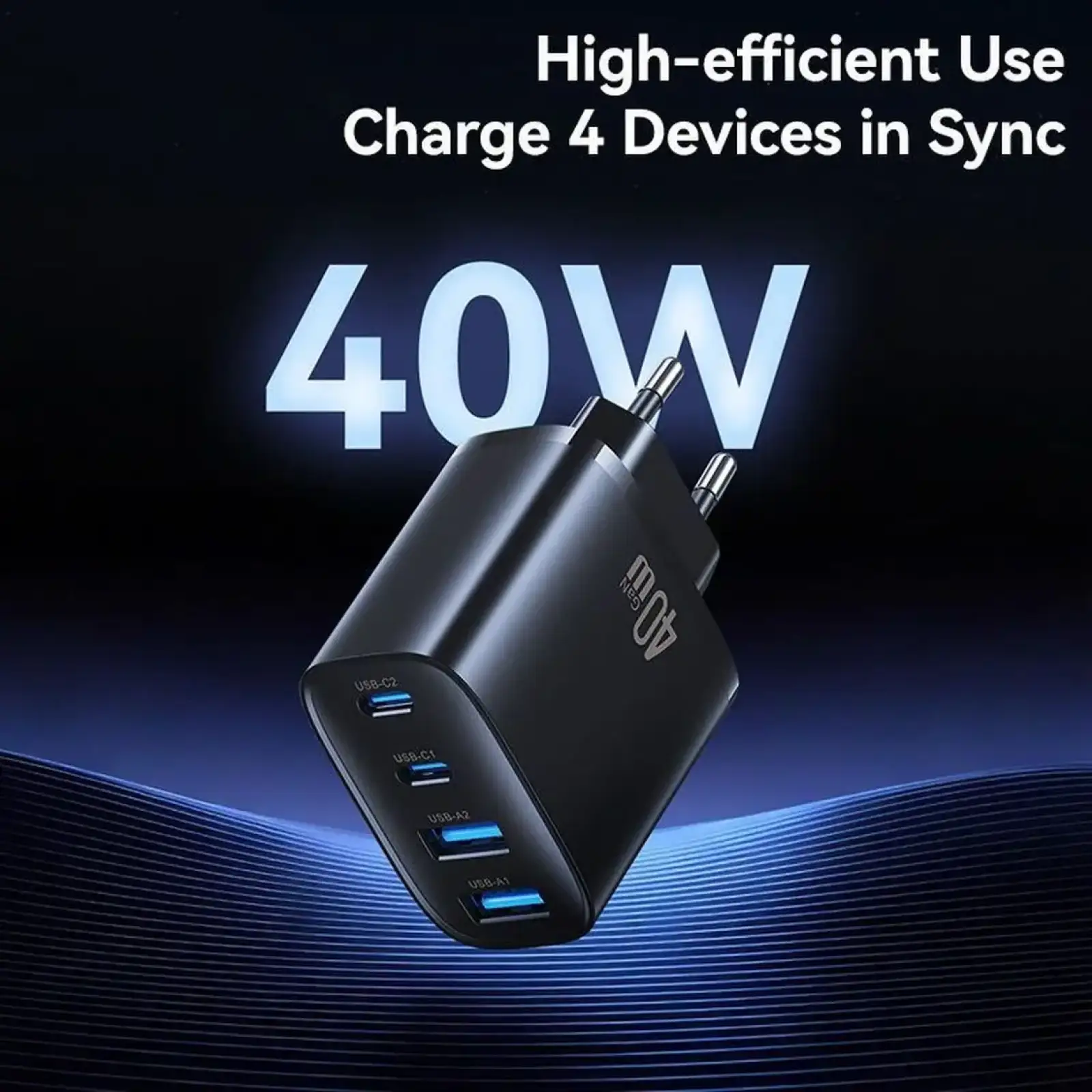 МЗП Usams CC330 T70 GaN 40W Black