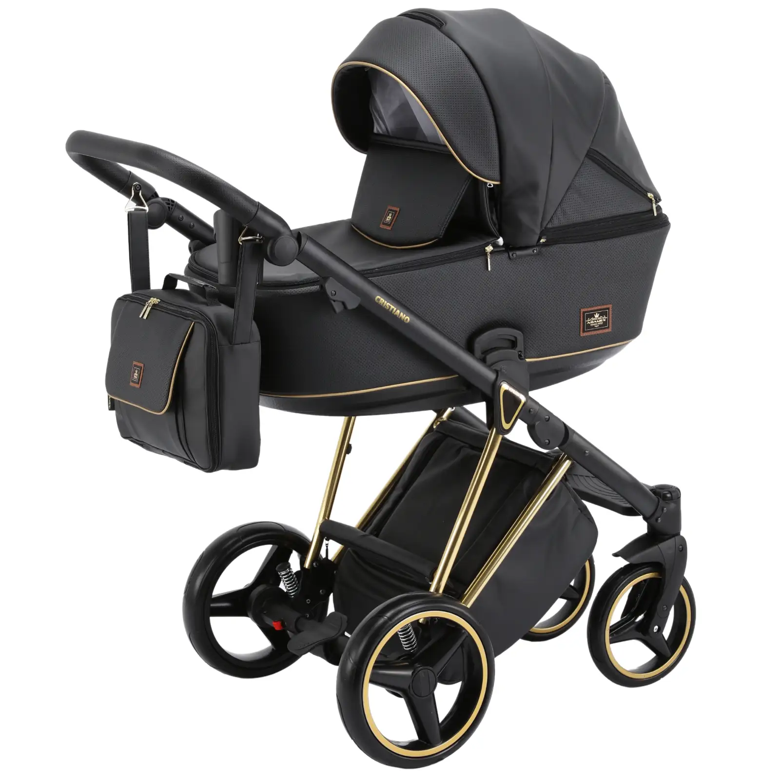 Коляска 2 в 1 Adamex Cristiano Special Edition CR-322 Black UA