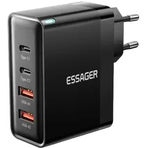 МЗП Essager Grace 100W 4 Ports Travel Charger 2 Type-C 2 Type-A (ECT2CA-QYB01-Z)