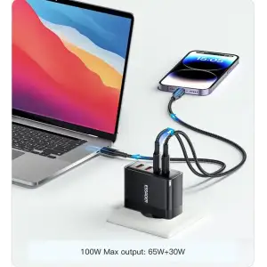 СЗУ Essager Grace 100W 4 Ports Travel Charger 2 Type-C 2 Type-A (ECT2CA-QYB01-Z)