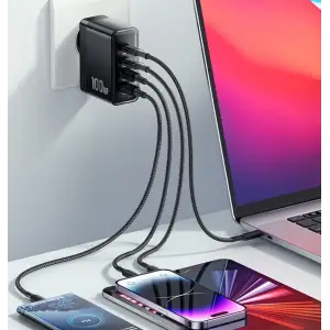 СЗУ Essager Grace 100W 4 Ports Travel Charger 2 Type-C 2 Type-A (ECT2CA-QYB01-Z)