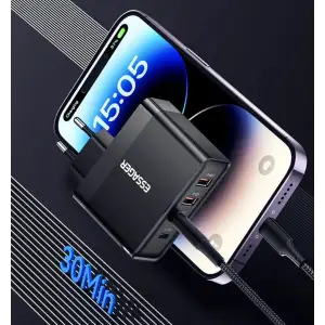 СЗУ Essager Grace 100W 4 Ports Travel Charger 2 Type-C 2 Type-A (ECT2CA-QYB01-Z)