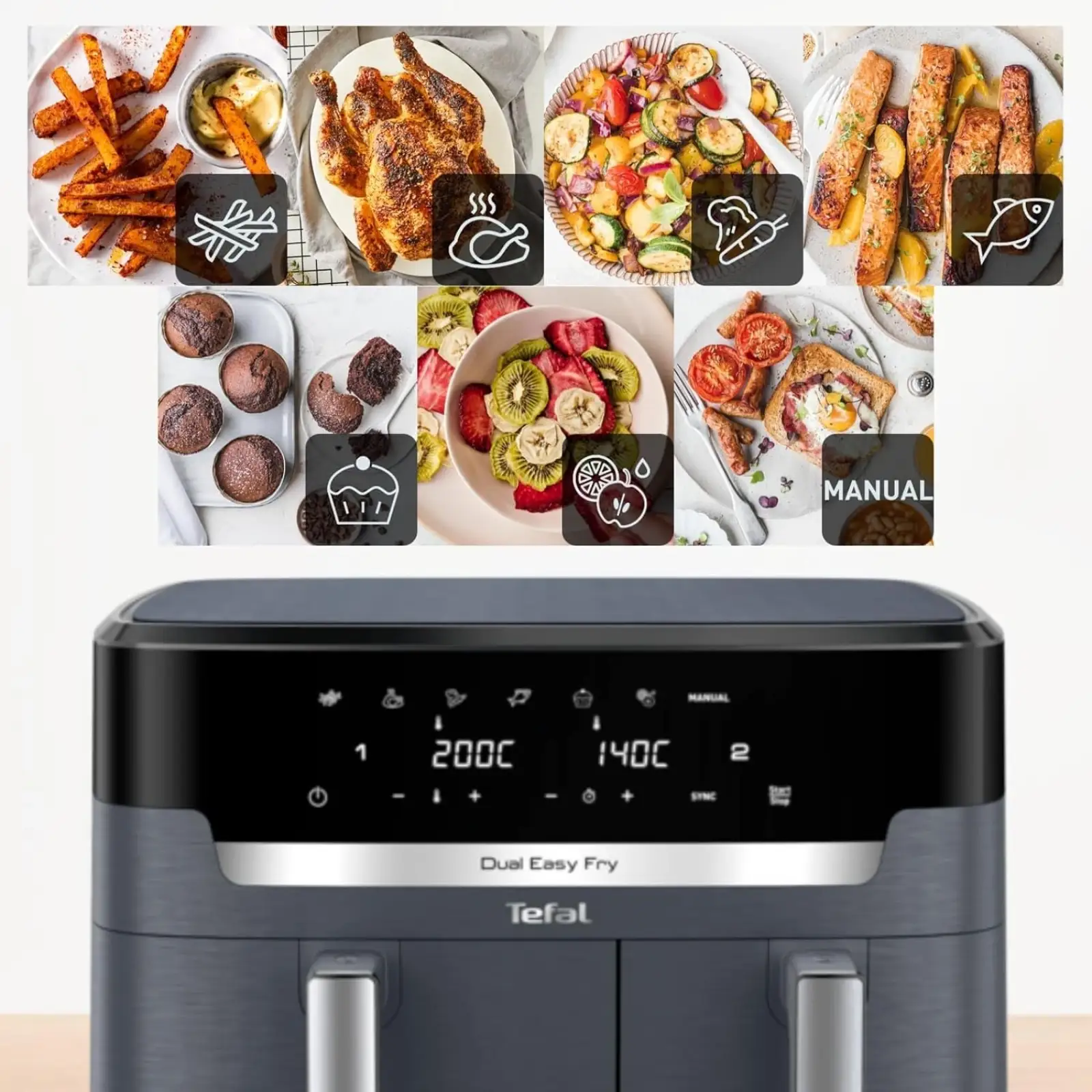 Мультипіч Tefal Dual Easy Fry XXL EY942BE0