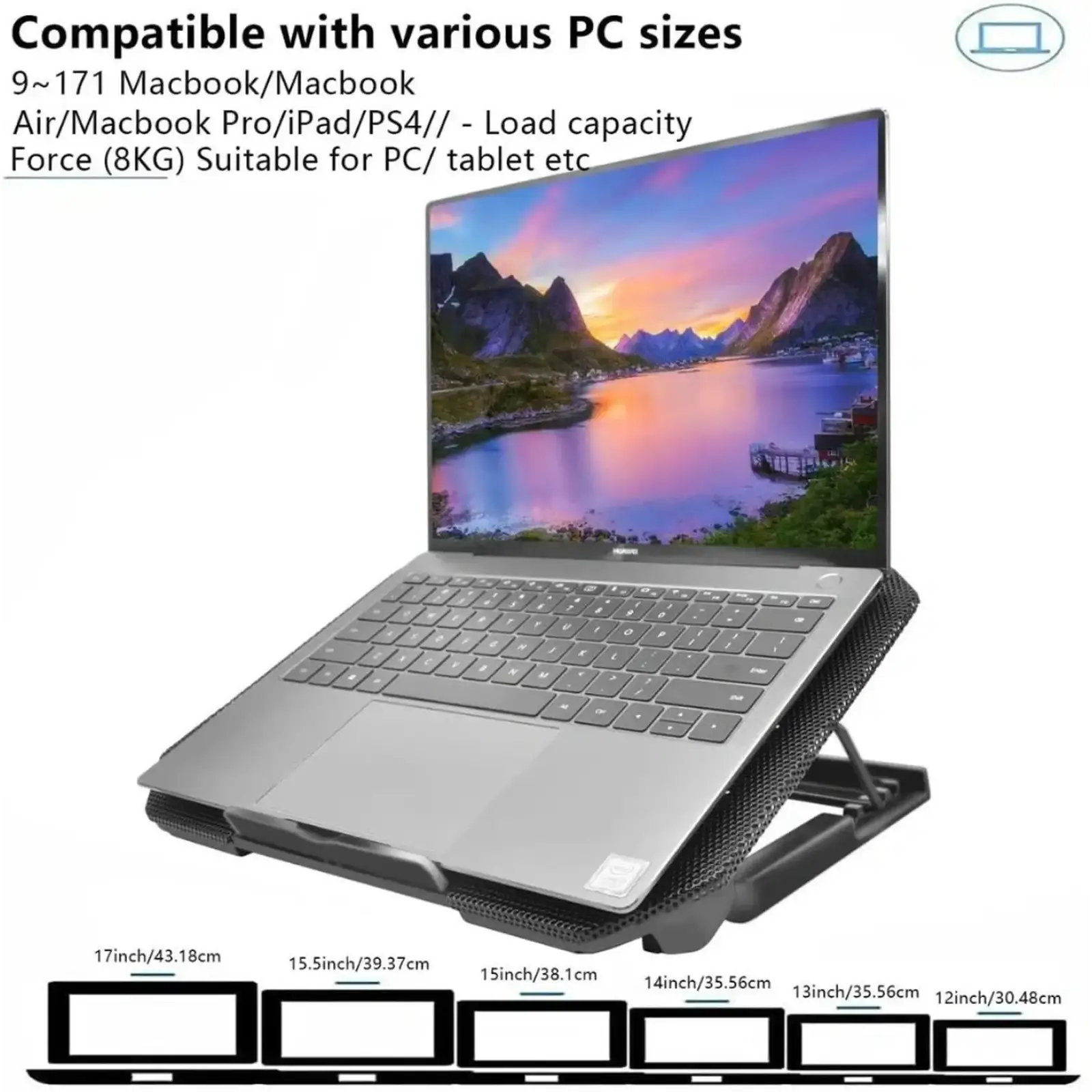 Підставка для охолодження ноутбука Cybergeek FN02 Laptop Cooling Pad