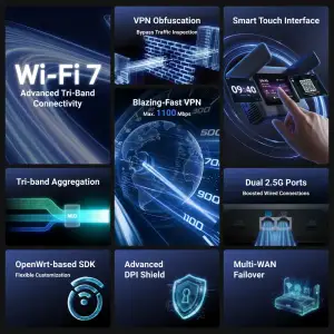 Бездротовий маршрутизатор GL-iNet Slate 7 Pro (GL-BE10000)