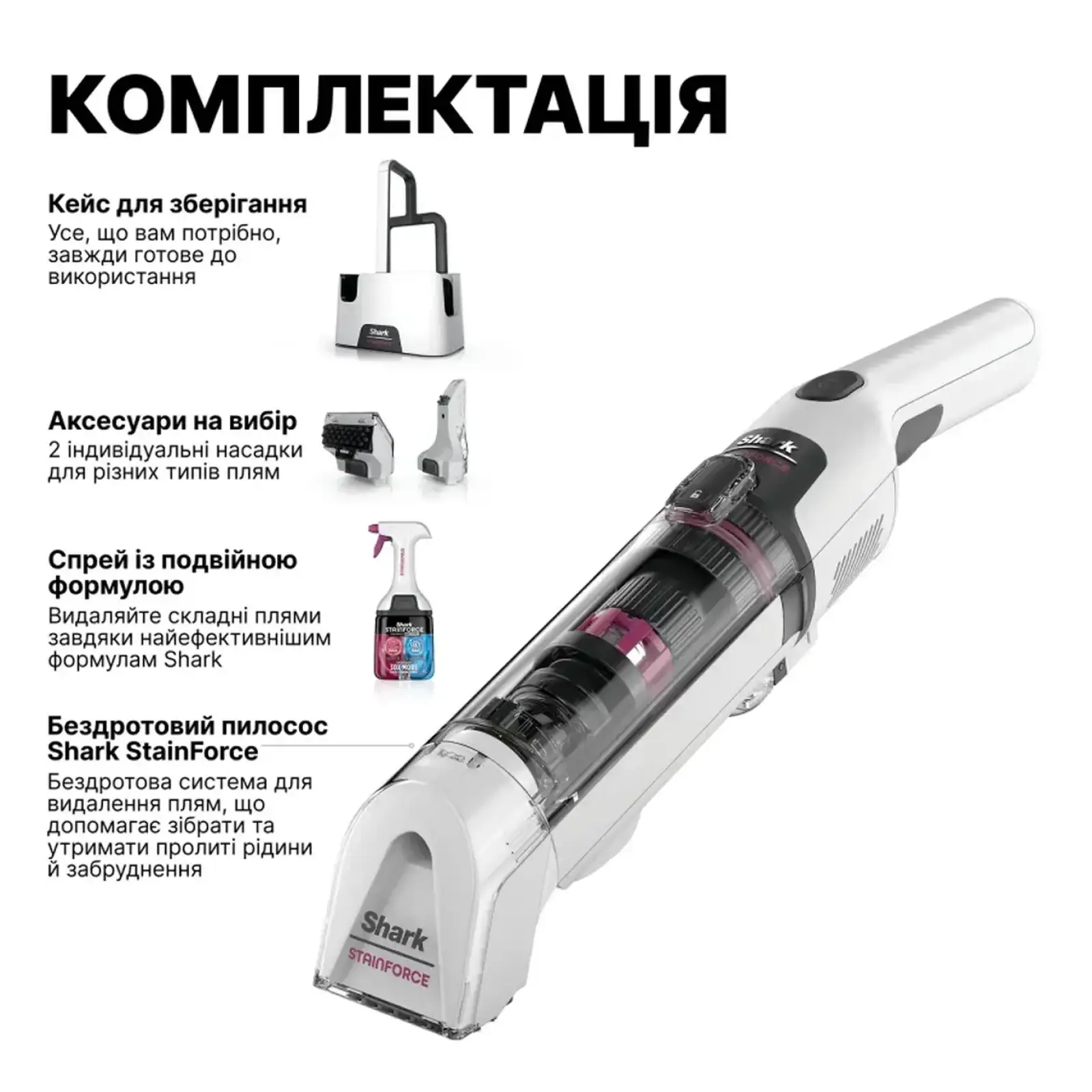 Ручной пылесос Shark Stain-Destroying Spot HX100EUT
