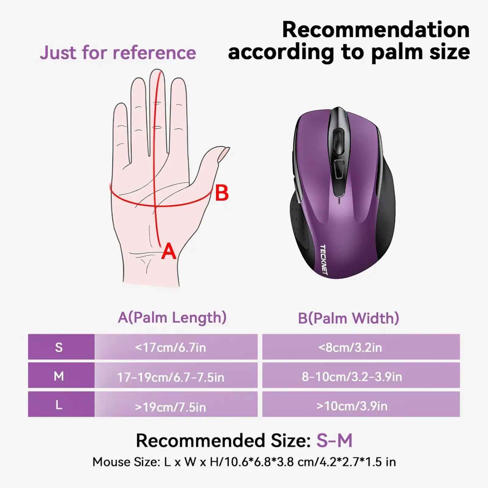 Миша Tecknet M003 Purple