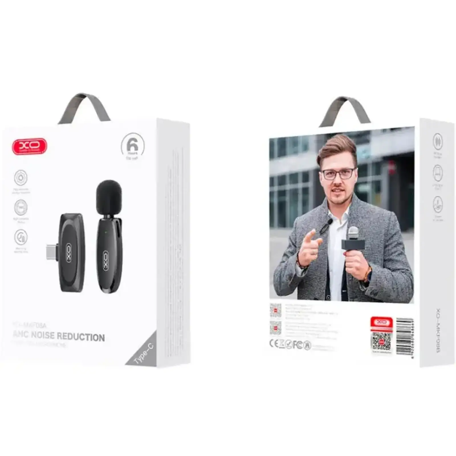 Микрофон петличный XO MKF08A Black