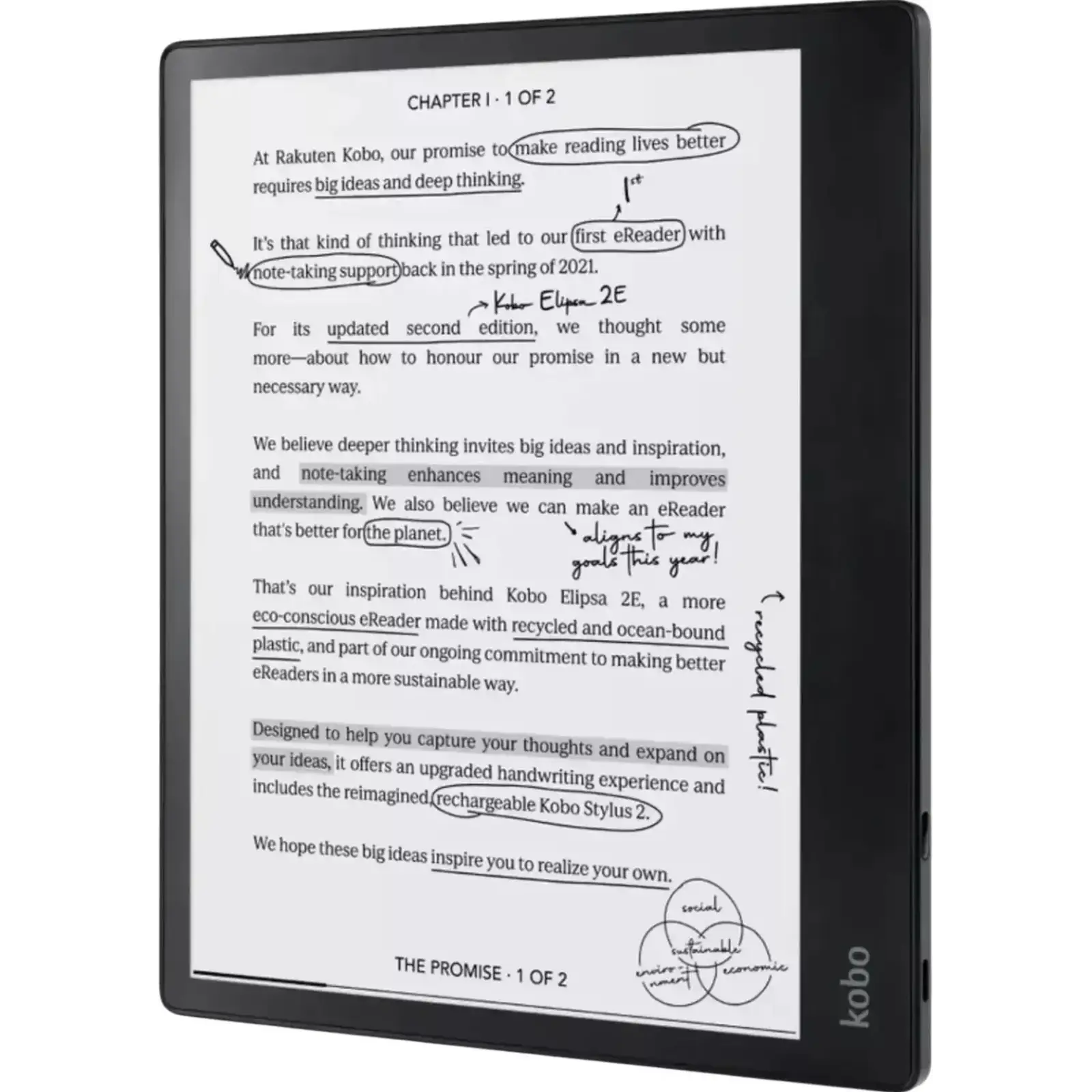 Електронна книга Kobo Elipsa 2E Black (N605-KU-BK-K-BU)