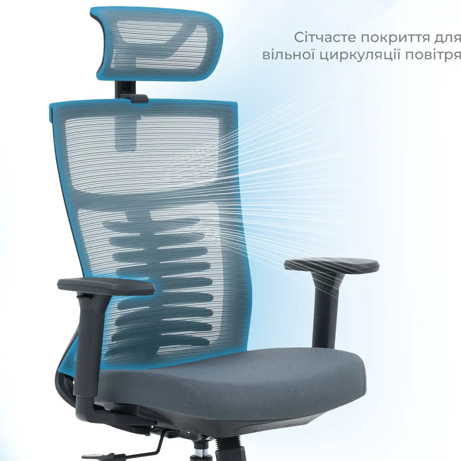 Кресло офисное OfficePro Balance Black/Dark Gray (OC550-B-DG-DG) UA