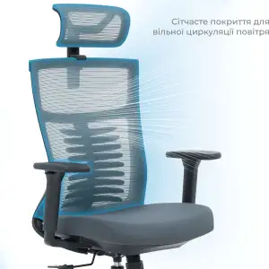 Кресло офисное OfficePro Balance Black/Dark Gray (OC550-B-DG-DG) UA