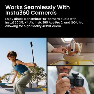 Мікрофонна радіосистема Insta360 Mic Pro (1 TX + 1 RX) (MIC PRO02-MCB10)