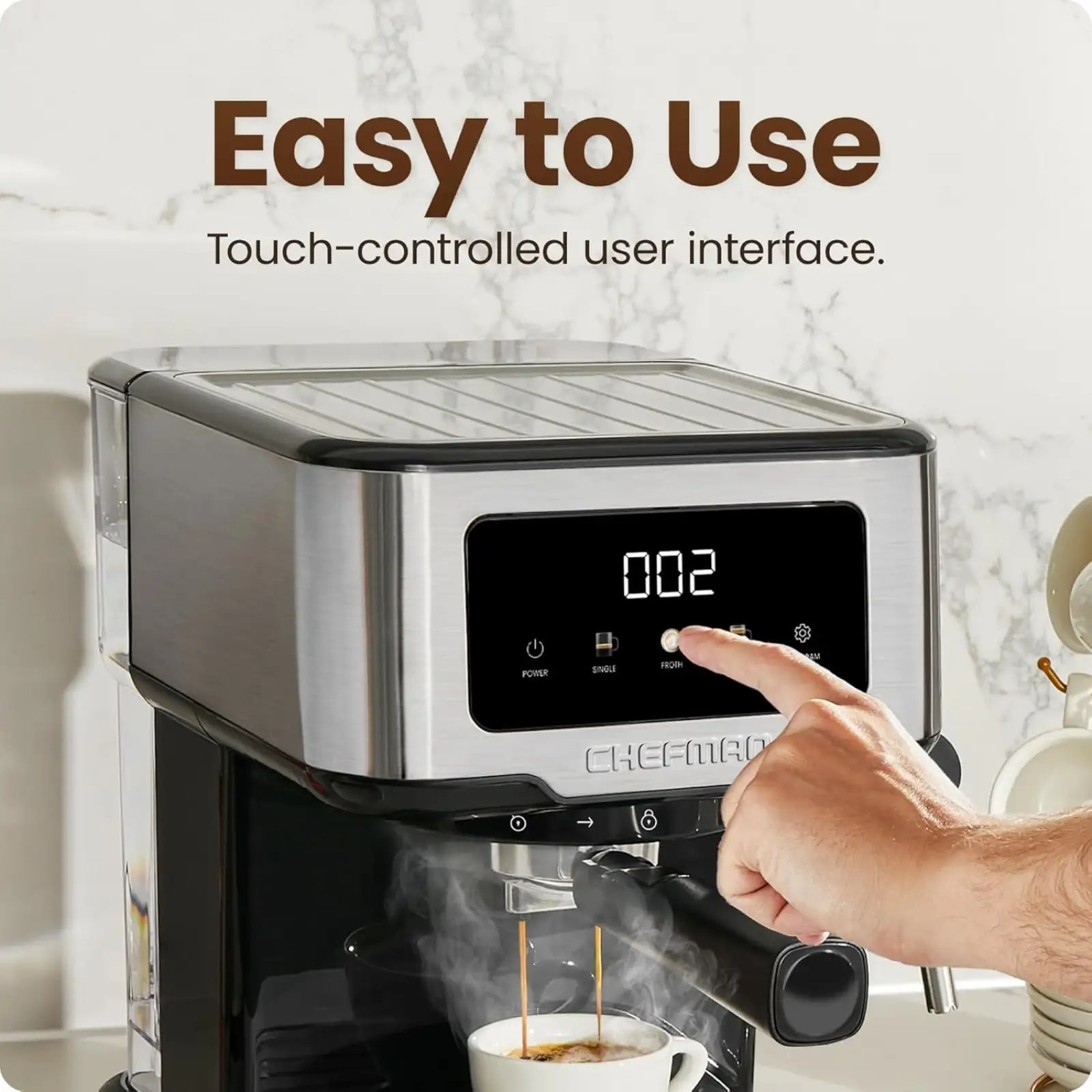 Кавомашина Chefman CraftBrew Espresso Machine (RJ54-SS-15-D)