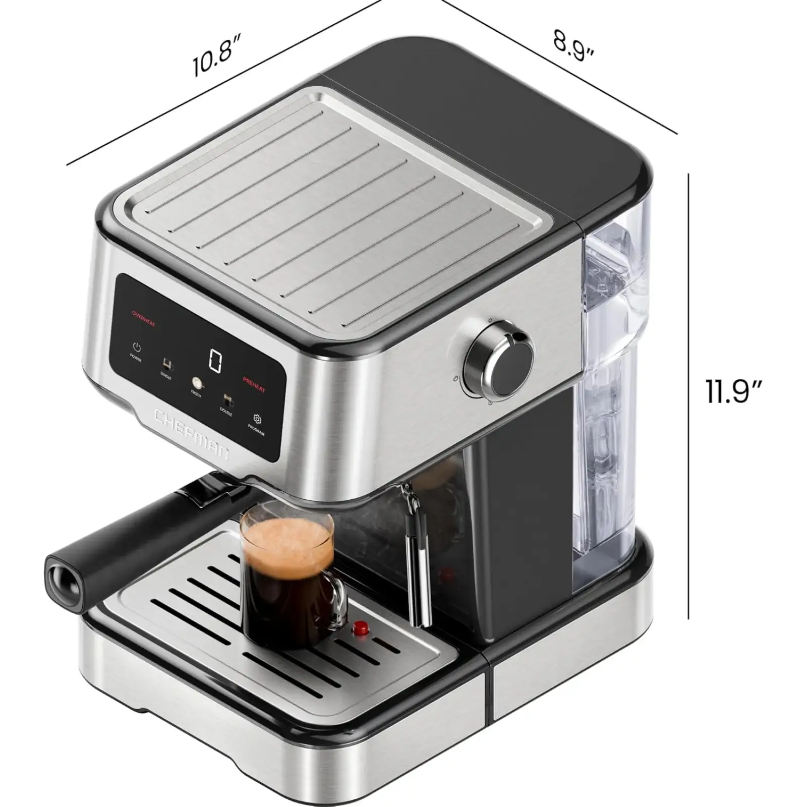 Кавомашина Chefman CraftBrew Espresso Machine (RJ54-SS-15-D)
