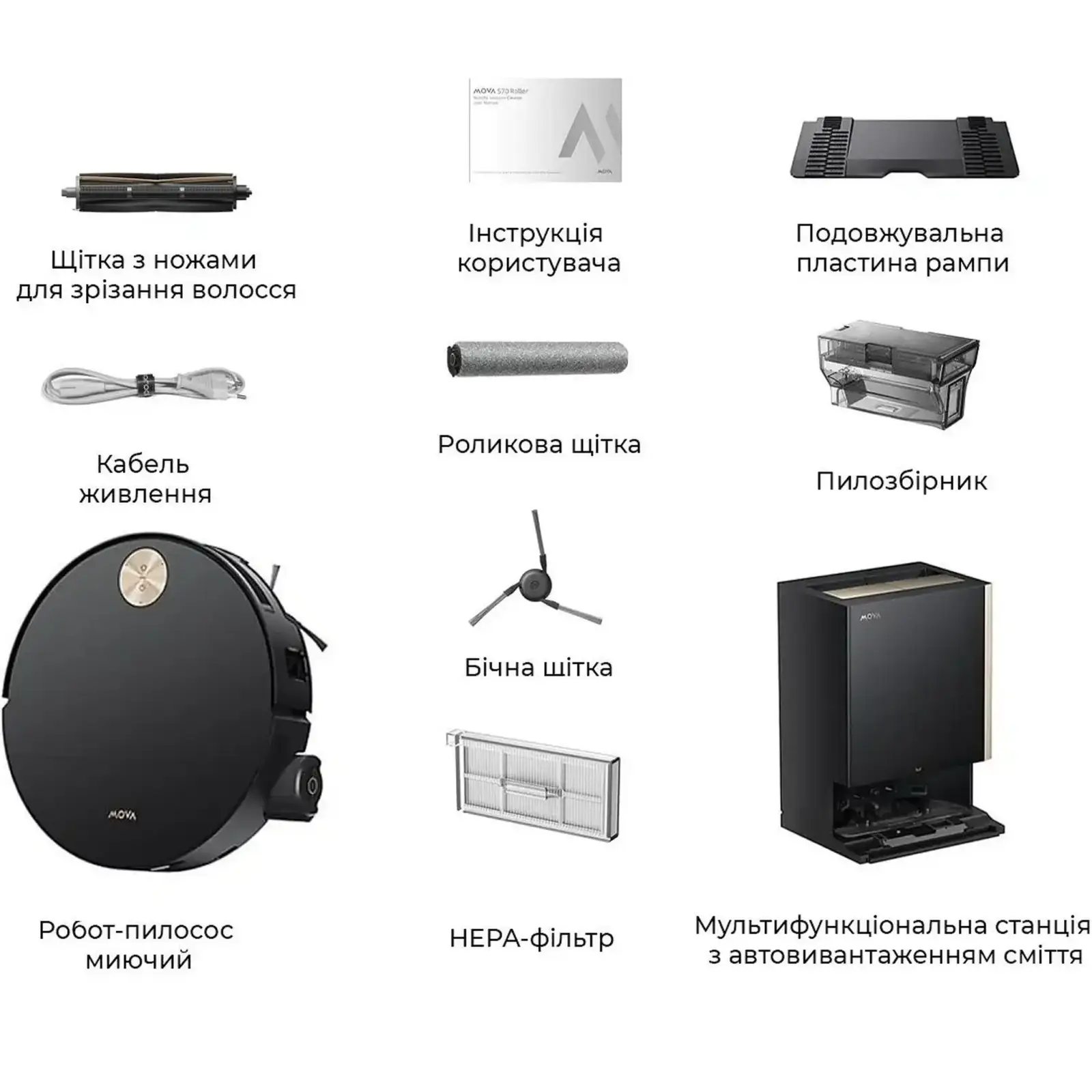 Робот-пылесос Mova S70 Ultra Roller Black (RLZ52EE-Bl)