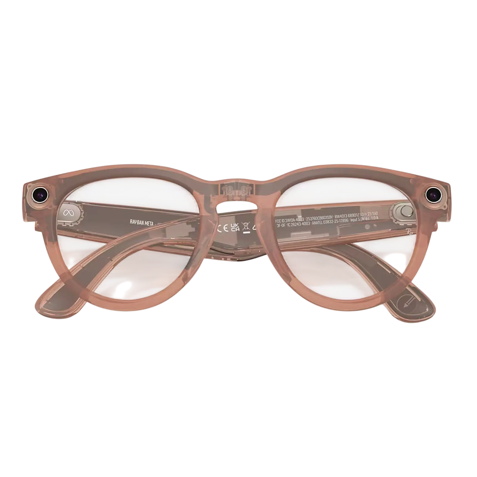 Смарт-окуляри Ray-Ban Meta Headliner Gen 2 Standard Matte Transparent Peach Frame / Clear to Grey Transitions Lenses (RW4013 68901Z 50-23)