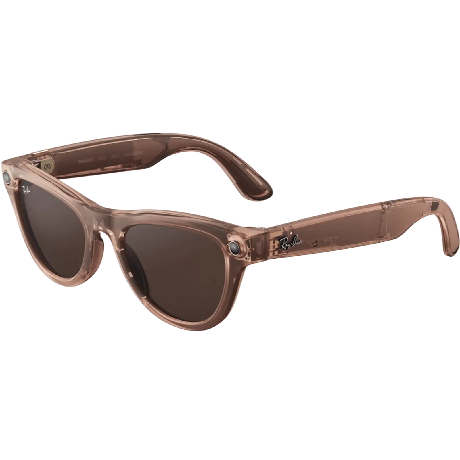 Смарт-окуляри Ray-Ban Meta Skyler Gen 2 Standard Shiny Transparent Peach Frame/Clear to Brown Transitions Lenses (RW4014 6778M4 52-20)