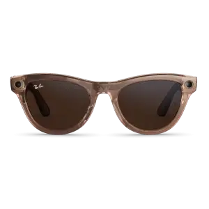 Смарт-окуляри Ray-Ban Meta Skyler Gen 2 Standard Shiny Transparent Peach Frame/Clear to Brown Transitions Lenses (RW4014 6778M4 52-20)