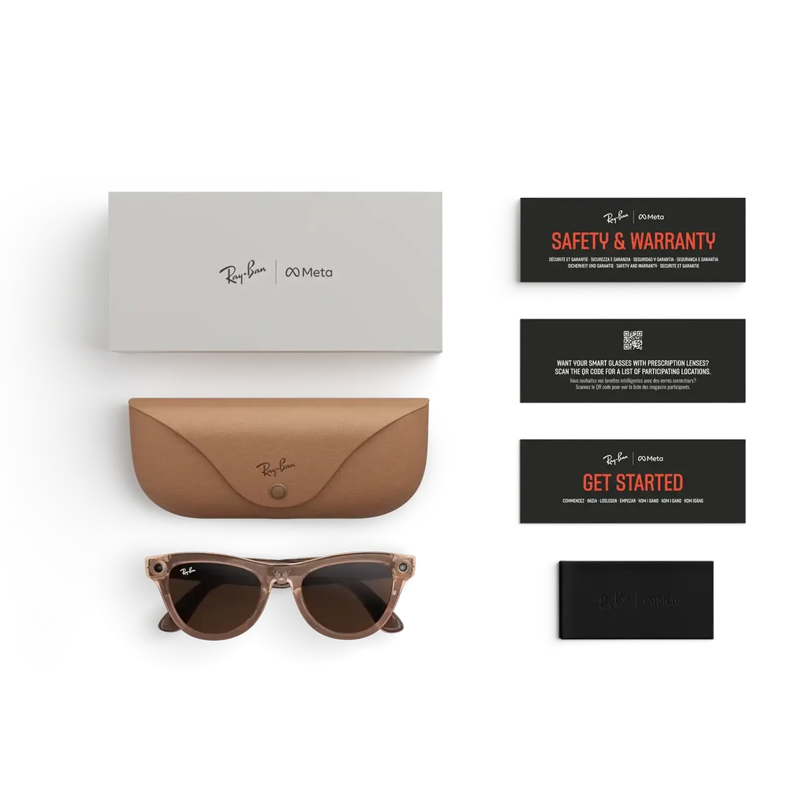 Смарт-окуляри Ray-Ban Meta Skyler Gen 2 Standard Shiny Transparent Peach Frame/Clear to Brown Transitions Lenses (RW4014 6778M4 52-20)