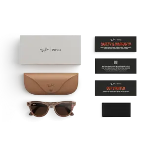 Смарт-окуляри Ray-Ban Meta Skyler Gen 2 Standard Shiny Transparent Peach Frame/Clear to Brown Transitions Lenses (RW4014 6778M4 52-20)