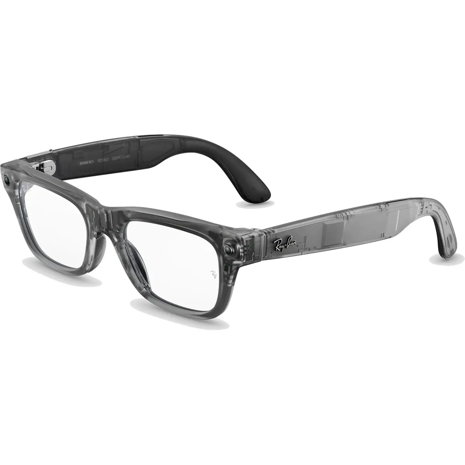 Смарт-окуляри Ray-Ban Meta Blayzer Optics Gen 2 Large Matte Transparent Ice Grey Frame / Demo Lens (RW7001 8529 54-19)