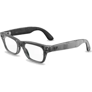 Смарт-окуляри Ray-Ban Meta Blayzer Optics Gen 2 Large Matte Transparent Ice Grey Frame / Demo Lens (RW7001 8529 54-19)