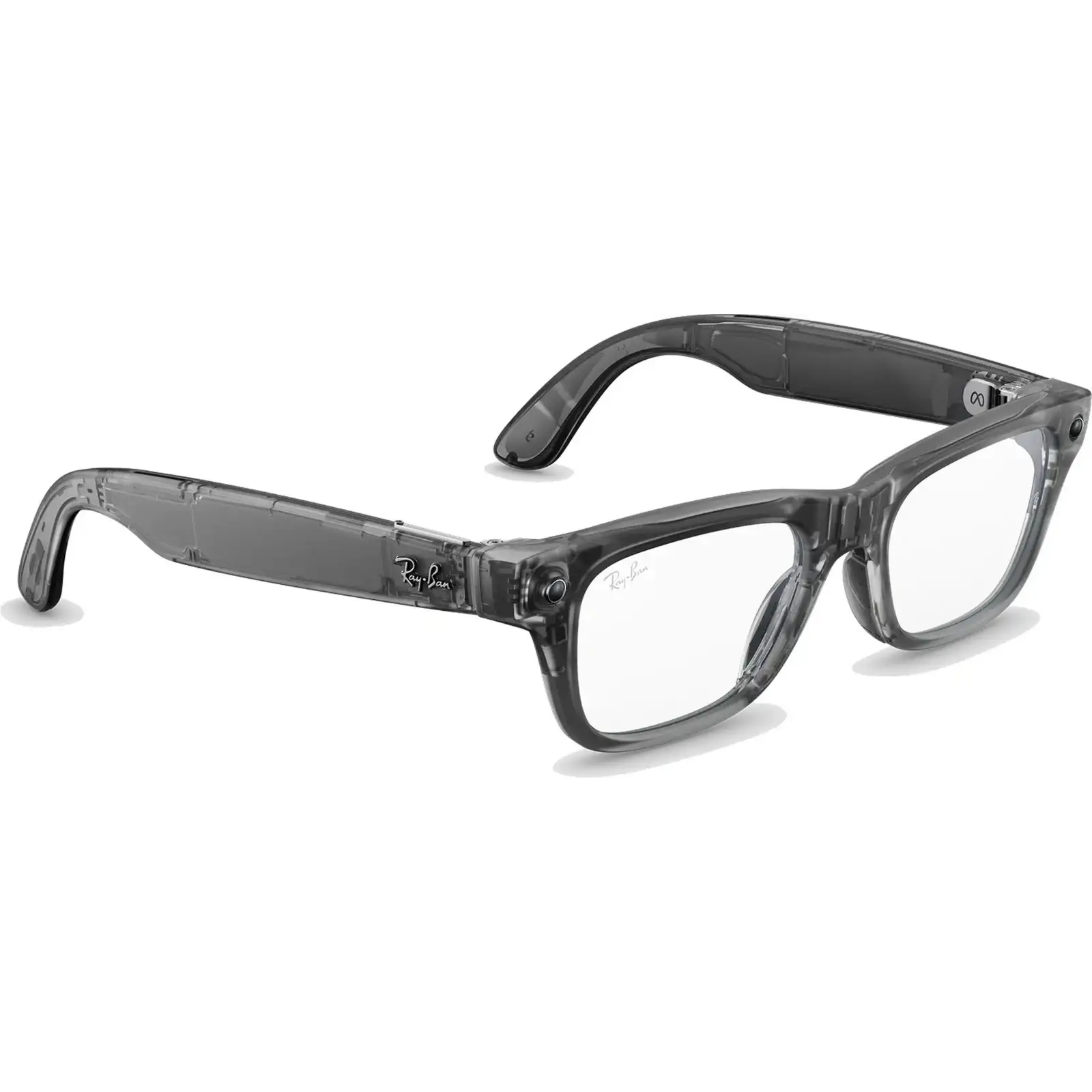 Смарт-окуляри Ray-Ban Meta Blayzer Optics Gen 2 Large Matte Transparent Ice Grey Frame / Demo Lens (RW7001 8529 54-19)