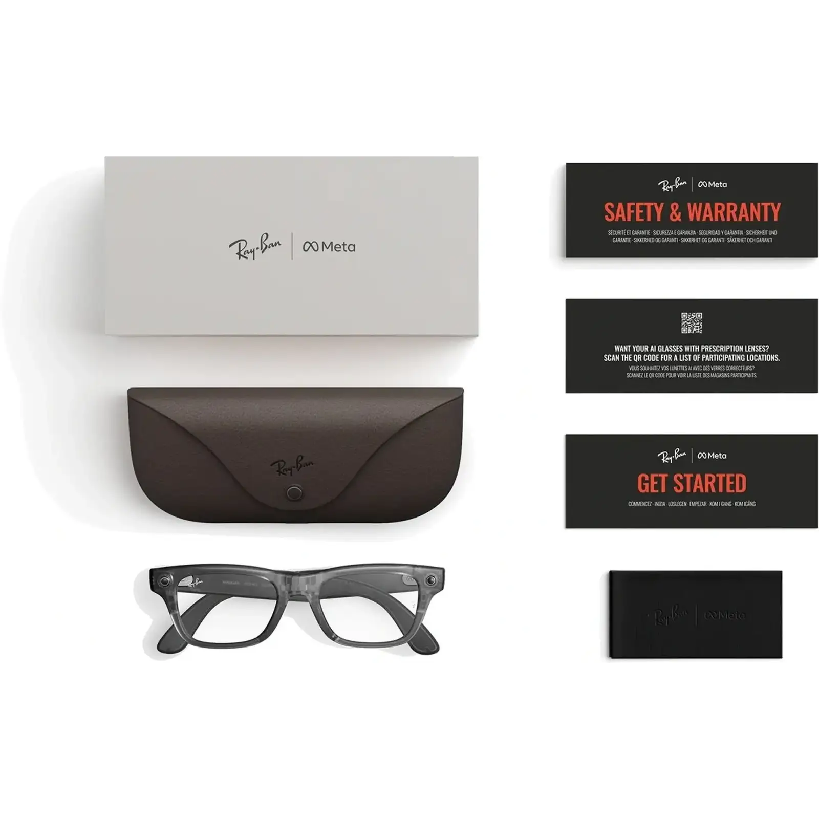 Смарт-окуляри Ray-Ban Meta Blayzer Optics Gen 2 Large Matte Transparent Ice Grey Frame / Demo Lens (RW7001 8529 54-19)