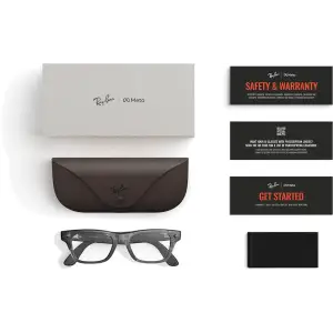 Смарт-окуляри Ray-Ban Meta Blayzer Optics Gen 2 Large Matte Transparent Ice Grey Frame / Demo Lens (RW7001 8529 54-19)
