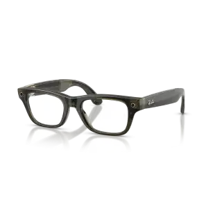 Смарт-окуляри Ray-Ban Meta Blayzer Optics Gen 2 Standard Shiny Transparent Dark Olive / Demo Lens (RW7001 8530 50-19)
