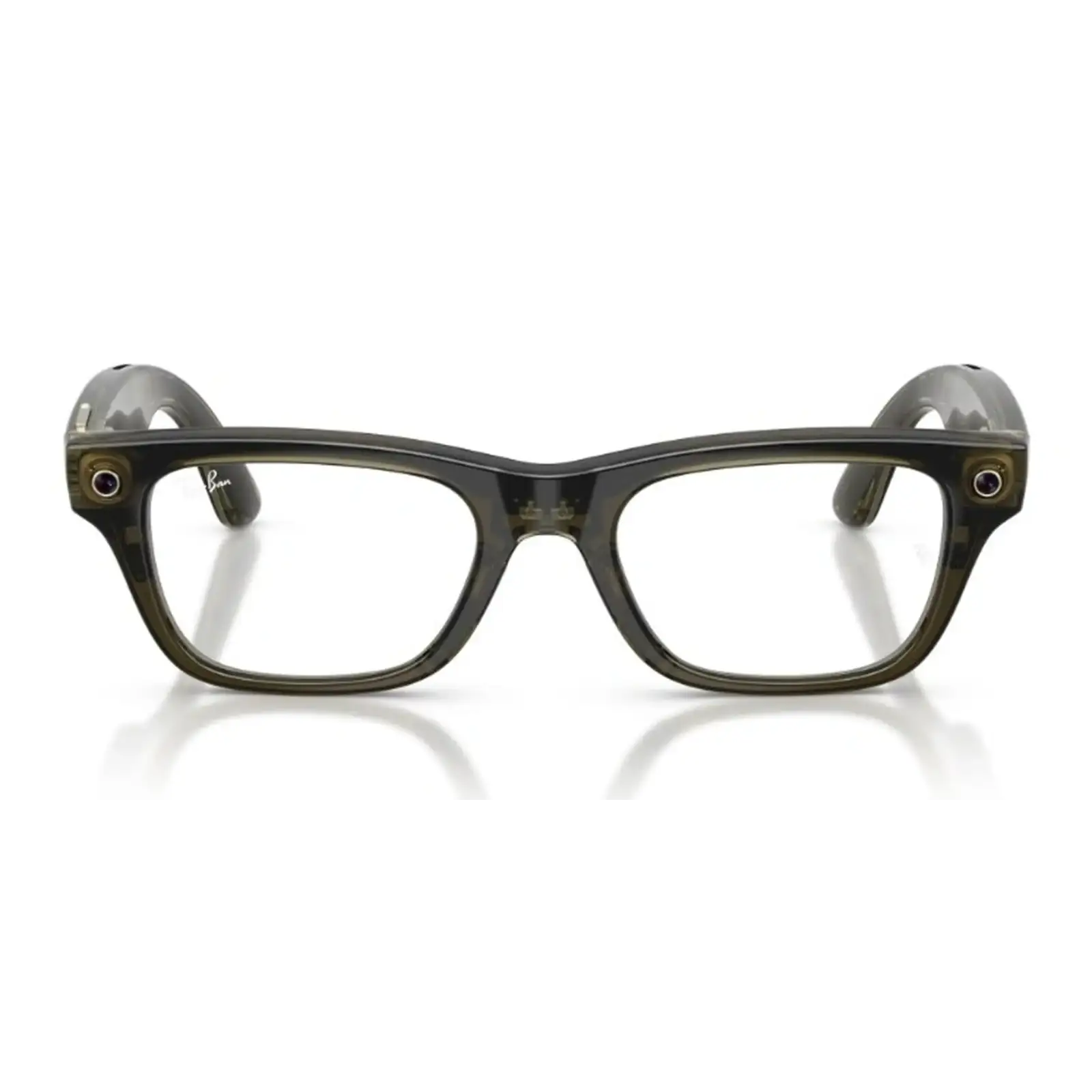 Смарт-окуляри Ray-Ban Meta Blayzer Optics Gen 2 Standard Shiny Transparent Dark Olive / Demo Lens (RW7001 8530 50-19)