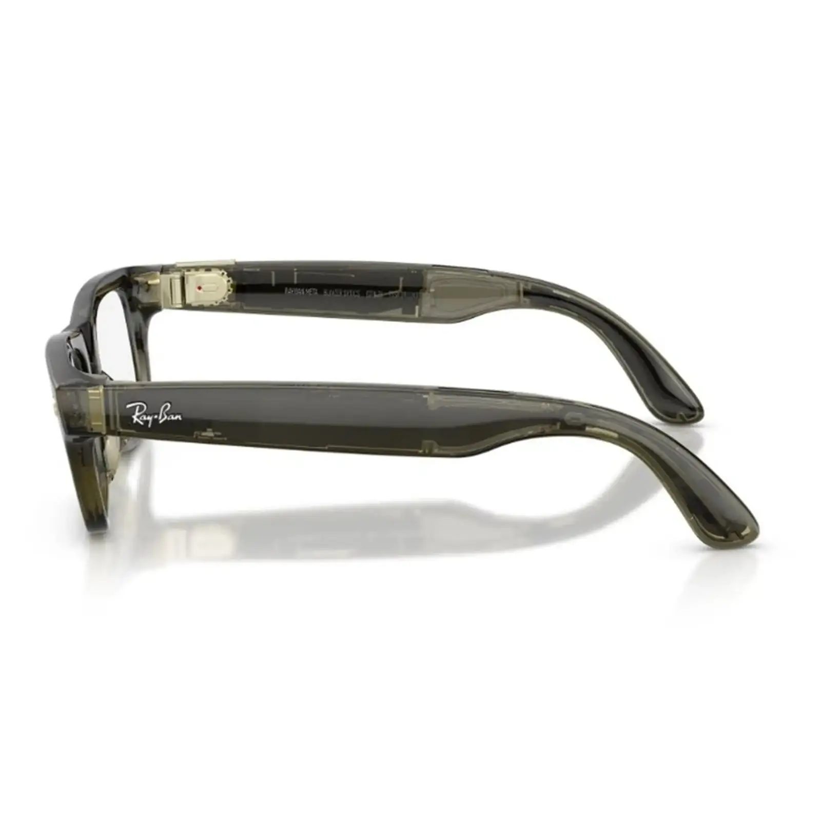 Смарт-окуляри Ray-Ban Meta Blayzer Optics Gen 2 Standard Shiny Transparent Dark Olive / Demo Lens (RW7001 8530 50-19)