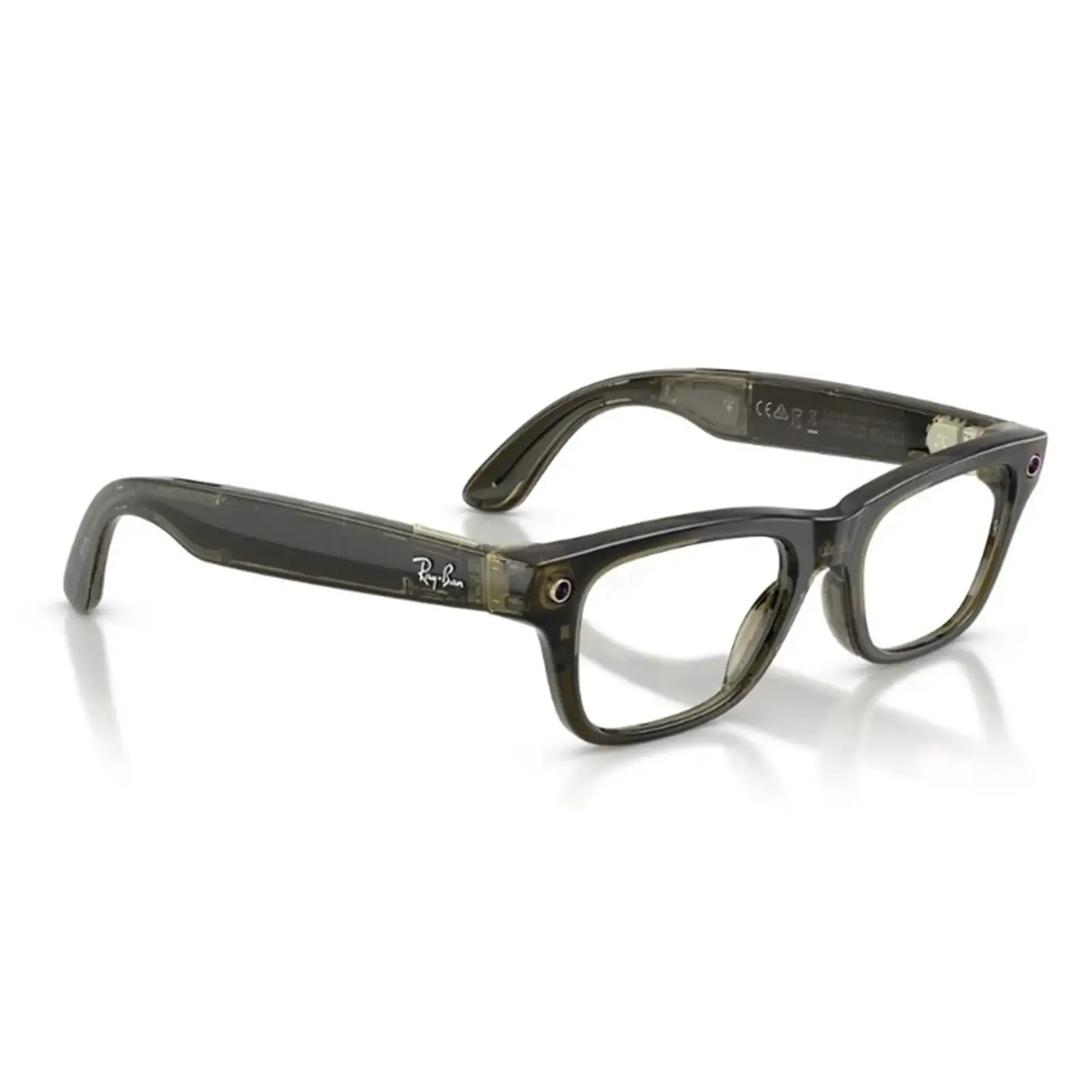 Смарт-окуляри Ray-Ban Meta Blayzer Optics Gen 2 Standard Shiny Transparent Dark Olive / Demo Lens (RW7001 8530 50-19)