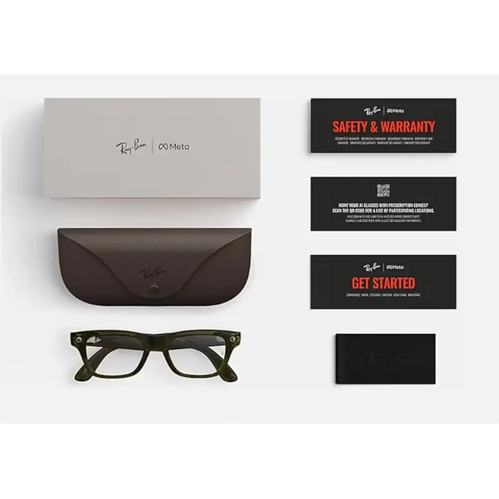 Смарт-окуляри Ray-Ban Meta Blayzer Optics Gen 2 Standard Shiny Transparent Dark Olive / Demo Lens (RW7001 8530 50-19)