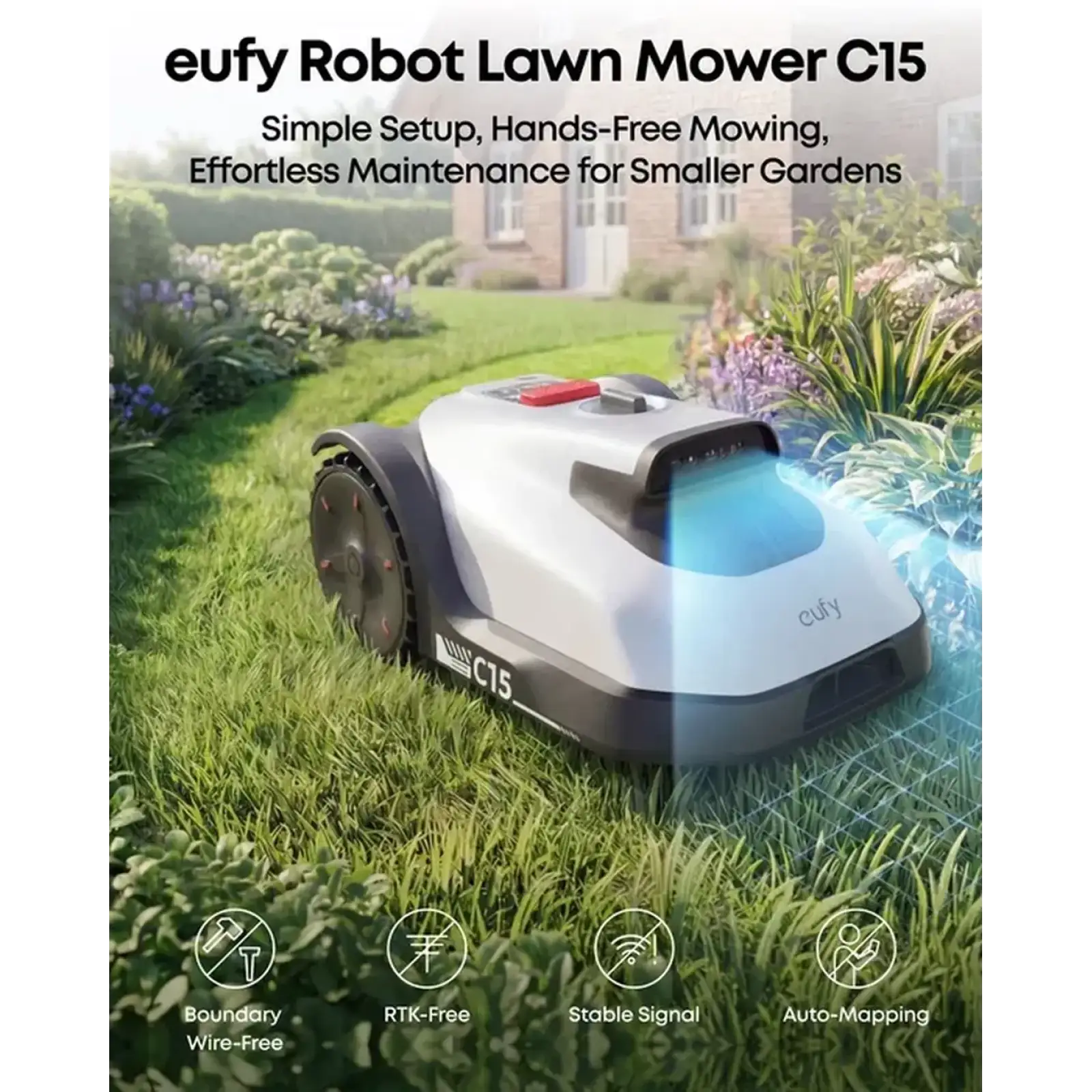 Газонокосарка-робот Eufy C15 Solo (T2803A2)