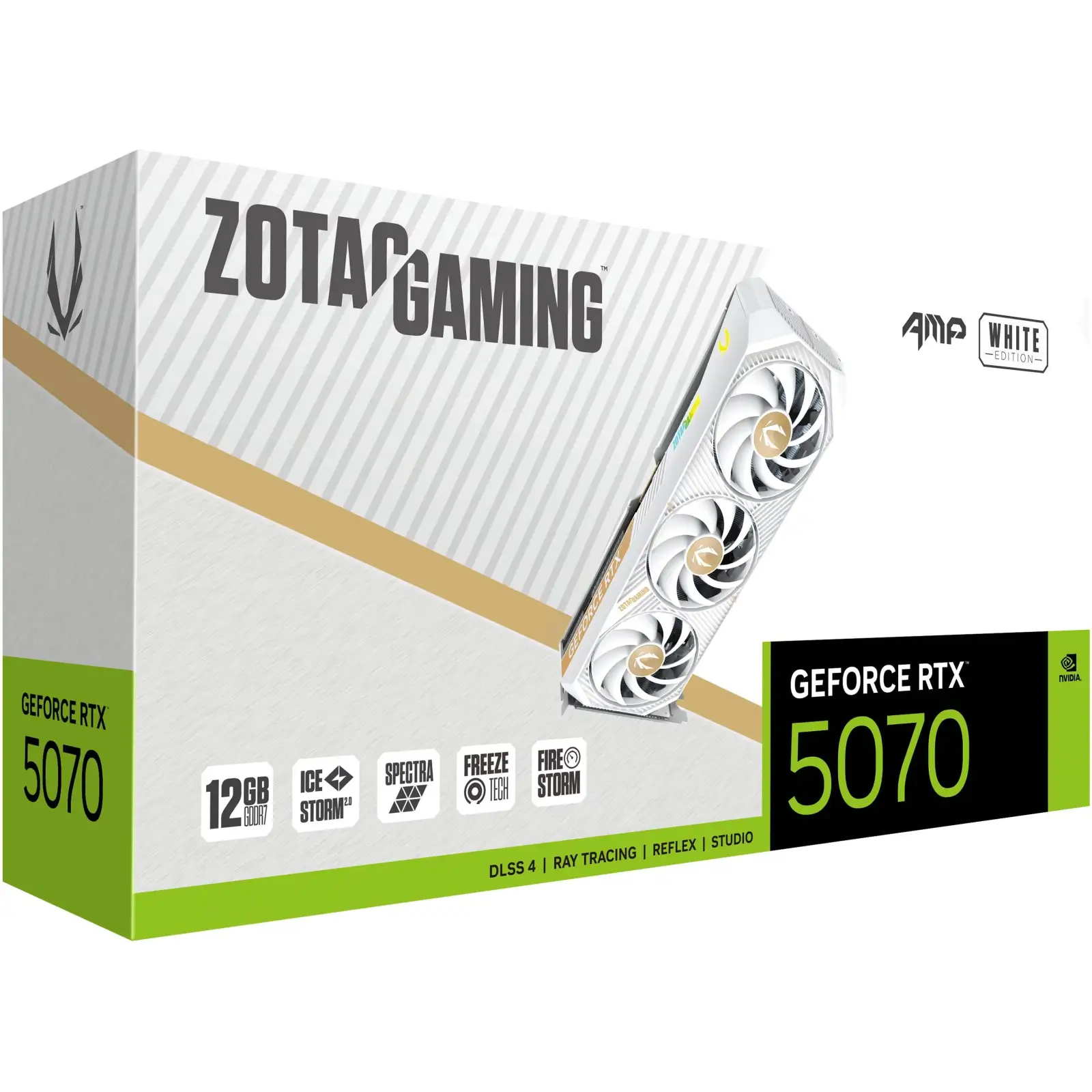 Видеокарта Zotac GAMING GeForce RTX 5070 AMP White Edition (ZT-B50700FQ-10P)