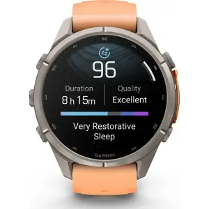Смарт-часы Garmin Fenix 9 Pro inReach 43mm Titanium with Shell Pink/Autumn Orange Silicone Band (010-04335-00/01)