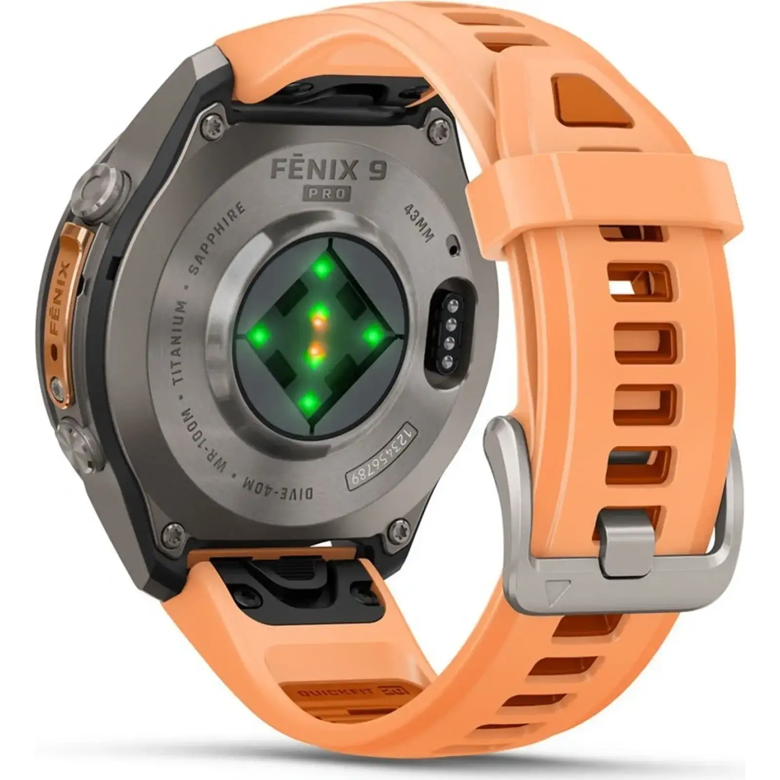 Смарт-часы Garmin Fenix 9 Pro inReach 43mm Titanium with Shell Pink/Autumn Orange Silicone Band (010-04335-00/01)