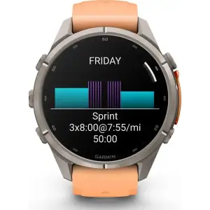 Смарт-часы Garmin Fenix 9 Pro inReach 43mm Titanium with Shell Pink/Autumn Orange Silicone Band (010-04335-00/01)