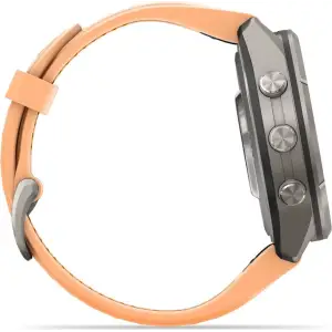 Смарт-часы Garmin Fenix 9 Pro inReach 43mm Titanium with Shell Pink/Autumn Orange Silicone Band (010-04335-00/01)