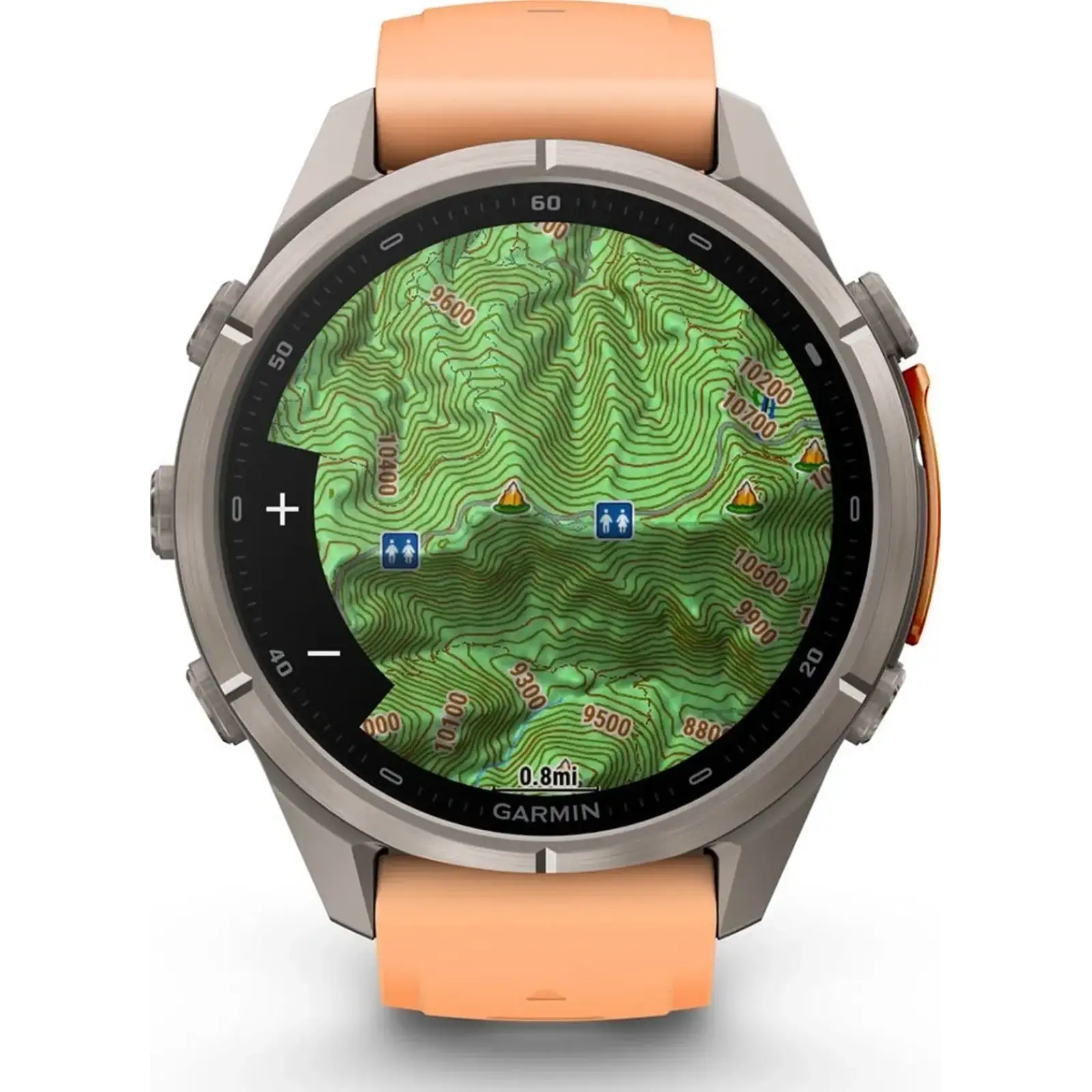 Смарт-часы Garmin Fenix 9 Pro inReach 43mm Titanium with Shell Pink/Autumn Orange Silicone Band (010-04335-00/01)
